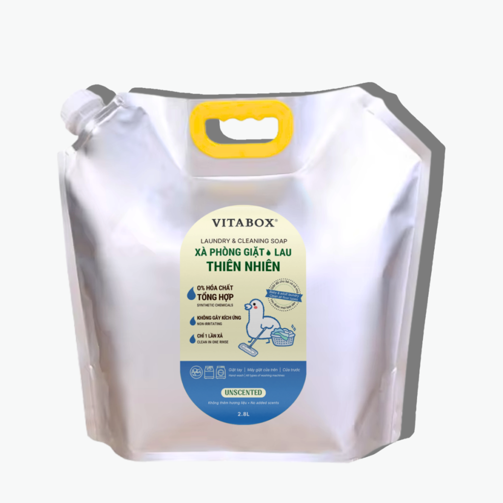 Xà phòng Giặt Lau Thiên Nhiên Túi 2.8L - Không mùi