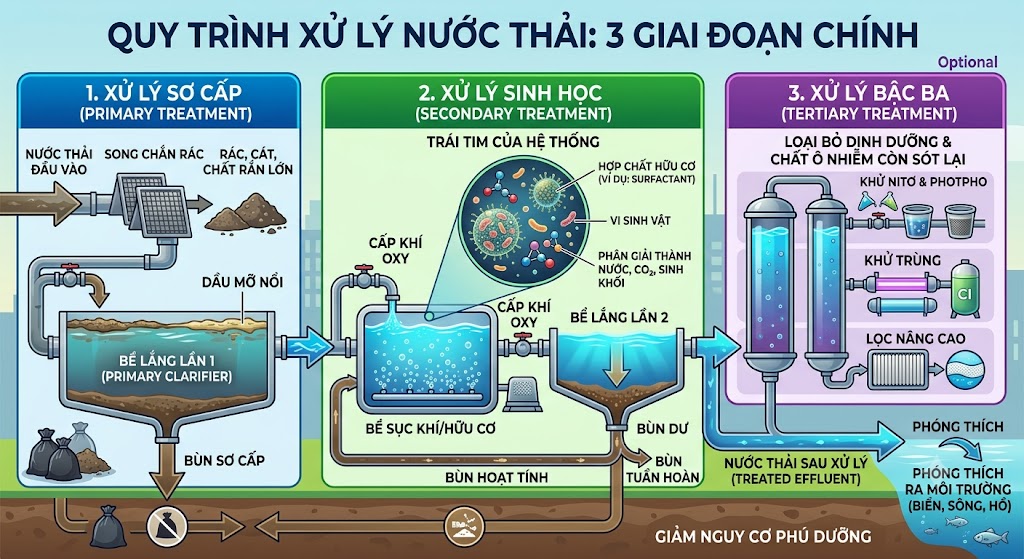 Chất tẩy rửa ảnh hưởng như thế nào đến môi trường nước