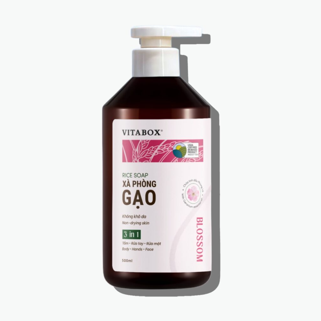 Sữa tắm thiên nhiên xà phòng Gạo 500mL - Blossom